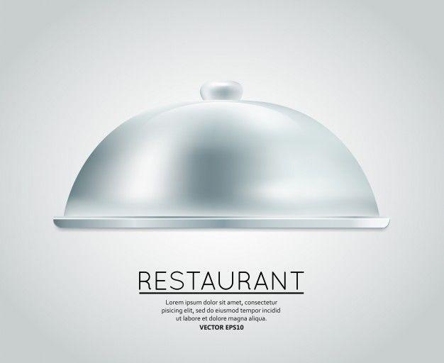 Food Tray Logo - Restaurant cloche food tray to serve dish meal restaurant menu