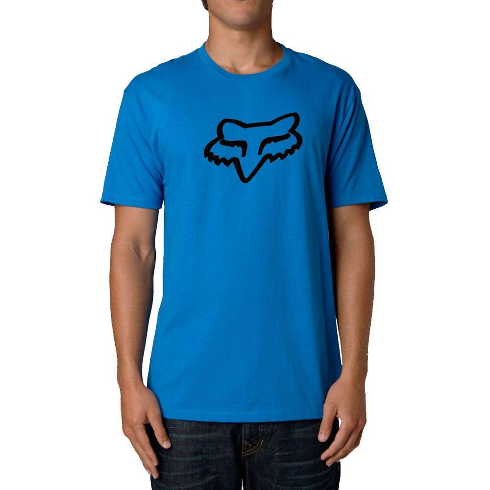 Blue Fox Head Logo - Fox Racing Legacy Fox Head SS Tee / T shirt mens Blue Motocross ...