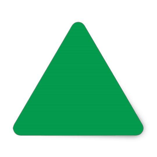 Solid Green Triangle Logo - Green Triangle Sticker | Zazzle.com