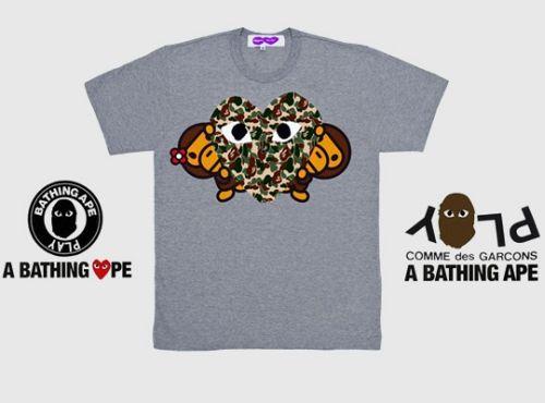 Comme Des Garcons BAPE Logo - A Bathing Ape x Comme des Garcons PLAY Collection – My Hell Of A Life