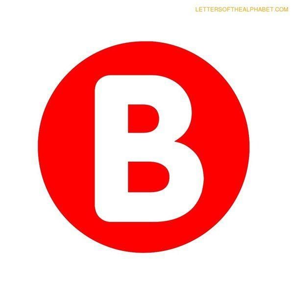 Letter B in Red Circle Logo - Red orange b Logos