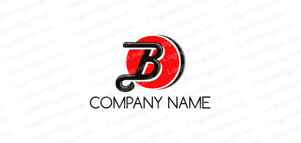 Letter B in Red Circle Logo - letter b in front of a circle. Logo Template by LogoDesign.net