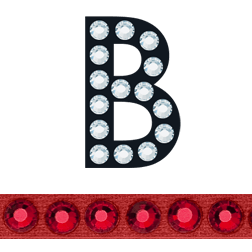 Letter B in Red Circle Logo - Sticky Crystal Block Letter B Red Lt Siam