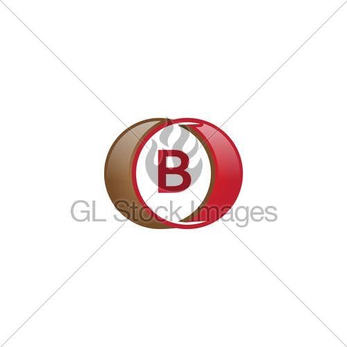Letter B in Red Circle Logo - B Letter Circle Logo · GL Stock Image