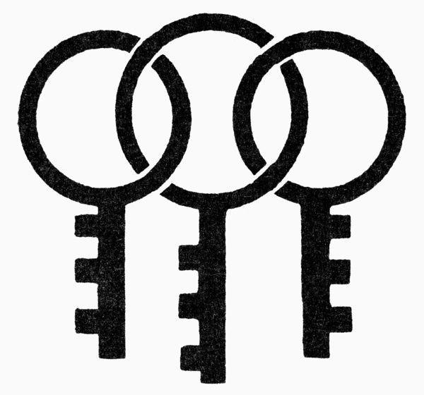 Three Keys Logo - SYMBOL: THREE KEYS. Japanese symbol of good luck, three keys to open