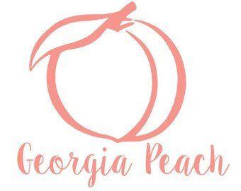 GA Peach Logo - Peach car decal | Etsy