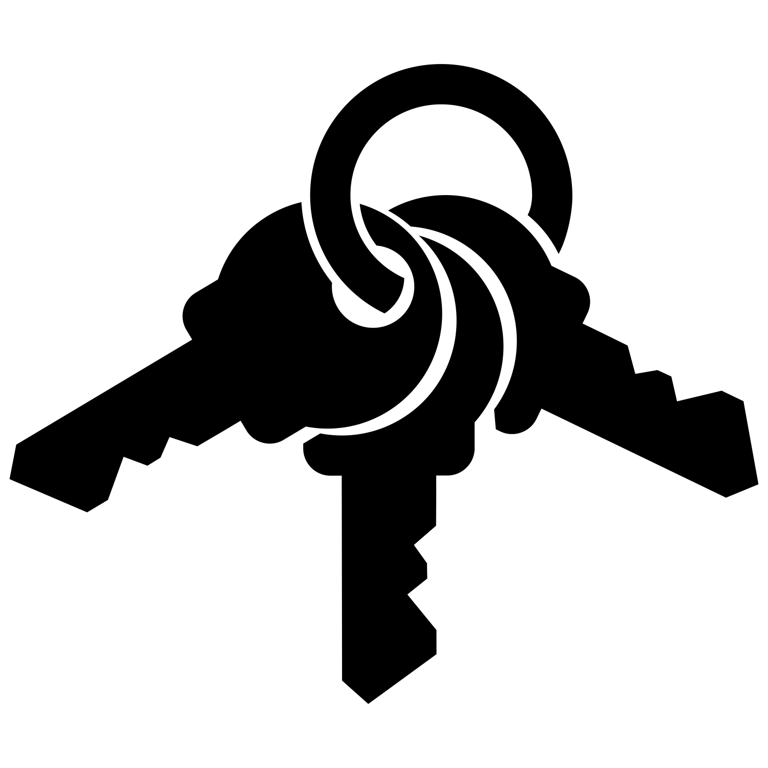 Three Keys Logo - Vector for free use: Three keys