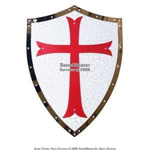 Crusader Shield Logo - Medieval Knight Templar Crusader Metal Shield Armour with Red Cross ...