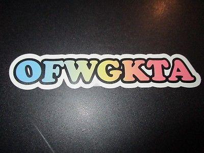 OFWGKTA Logo - ODD FUTURE OFWGKTA Sticker rainbow BAND LOGO decal New TYLER THE ...