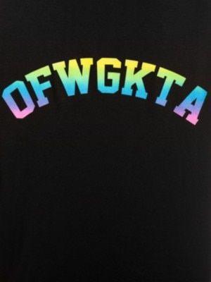 OFWGKTA Logo - Odd FutureArched Rainbow OFWGKTA Logo T-Shirt black Streetwear T ...