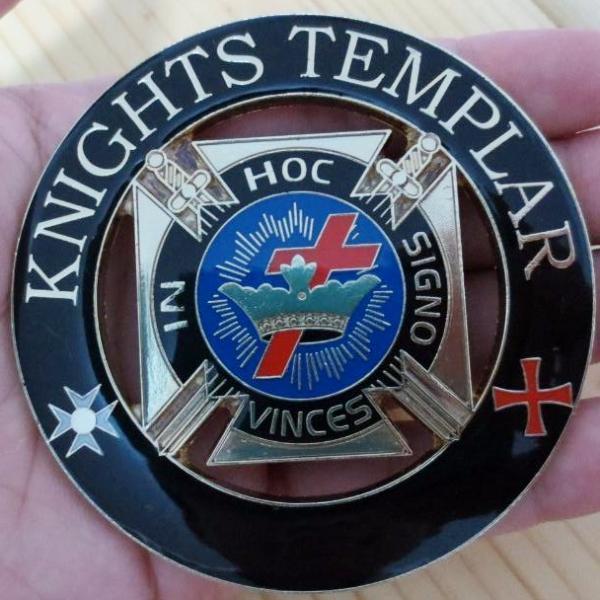 Knights Templar Logo - KNIGHTS TEMPLAR MASON IN HOC SIGNO VINCES Car Emblem