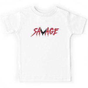 Maverick Logan Paul Savage Logo - Savage Maverick Logan Paul White Tees Kids Shirt Clothing | eBay