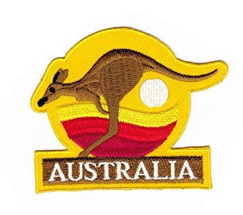 Kangaroo and Sun Logo - Kangaroo Sun Australia Sew On Badge Iron On Patch: Amazon.co.uk: Car