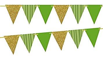 Solid Green Triangle Logo - Amazon.com: Gold Glitter/Green Plaid/Solid Green 10ft Vintage ...