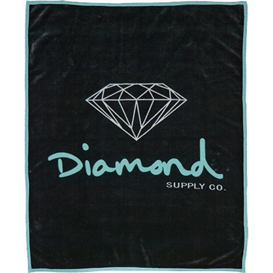 Black Diamond Supply Co Logo - Diamond Supply Co Diamond OG Blanket black / diamond blue