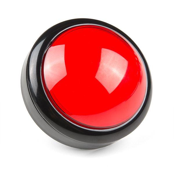 Red Button Logo - Big Dome Pushbutton - Red - COM-09181 - SparkFun Electronics