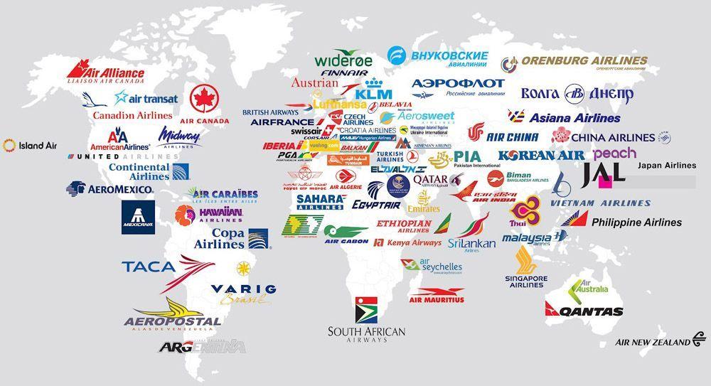 Major Airline Logo - Airlines of the world. AIRLINERS LOGOS. Aircraft