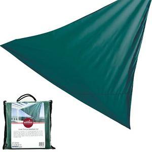 Solid Green Triangle Logo - Sun Shade Sail Garden Patio Canopy Awning 98% UV Block Green ...