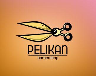 Pelikan Logo - Pelikan barbershop Designed