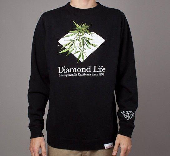 Black Diamond Supply Co Logo - Diamond Supply Co. Homegrown Crew Neck Sweatshirt (Black) - Consortium.