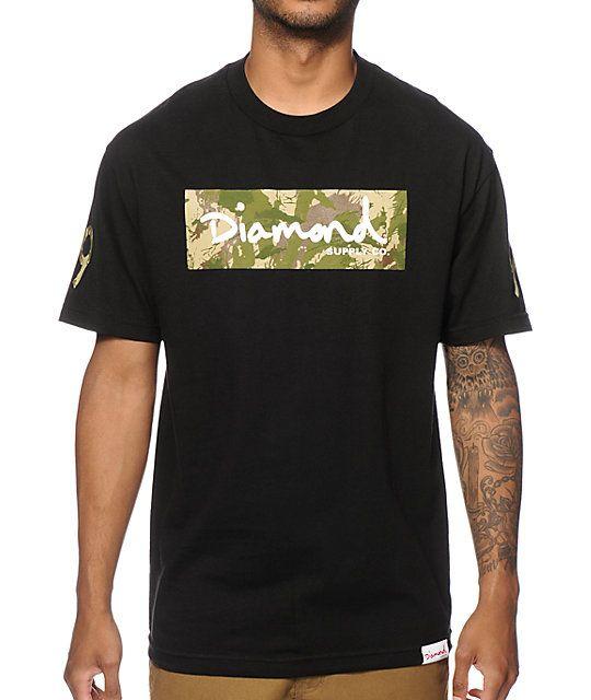Black Diamond Supply Co Logo - Men Clothing black - Diamond Supply Co Camo Box Logo T-Shirt - 238588