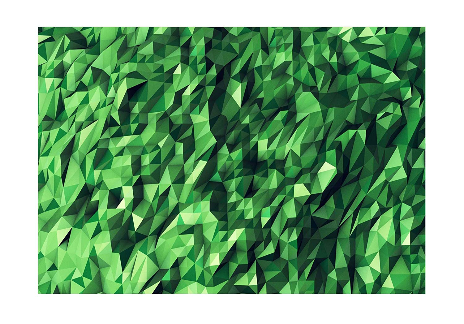 Solid Green Triangle Logo - Amazon.com : JANNINSE Abstract Solid Green Triangle Cuboid Geometric ...