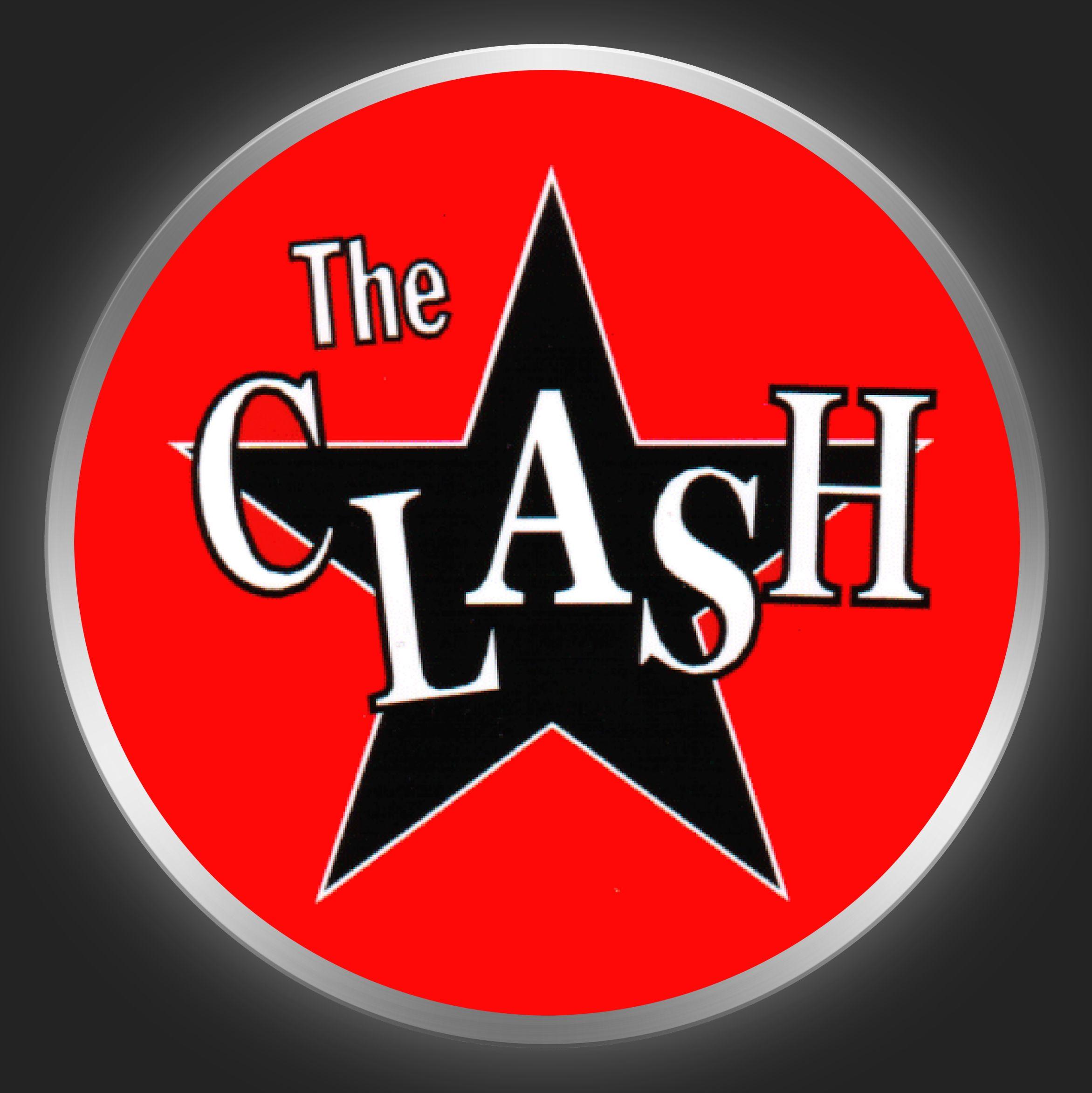Red Button Logo - THE CLASH - Logo On Red Button-