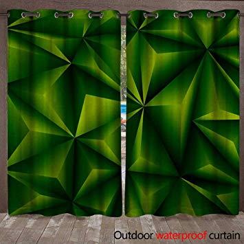 Solid Green Triangle Logo - Amazon.com : Outdoor Curtain Panel for Patio Abstract Green Triangle ...