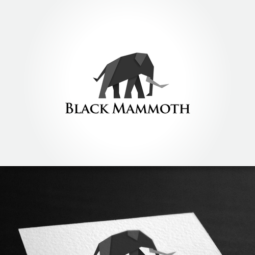 Black Mammoth Logo - Create a mammoth that seeks to invest in companies!. Logo design