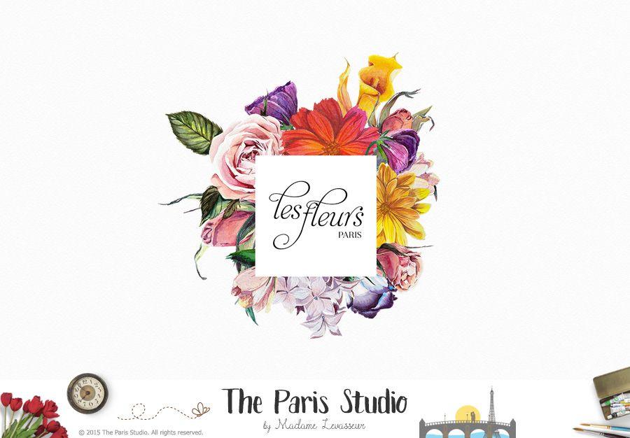 Vintage Floral Logo - Vintage Flower Logo Design - restaurant logo, website logo ...