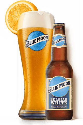 Blue and White with Orange Logo - Blue Moon Belgian White | Blue Moon