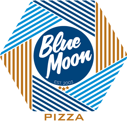 Blue Moon Draft Logo - Blue Moon Pizza. Full Service Restaurant & Bar. Pizza Takeaway