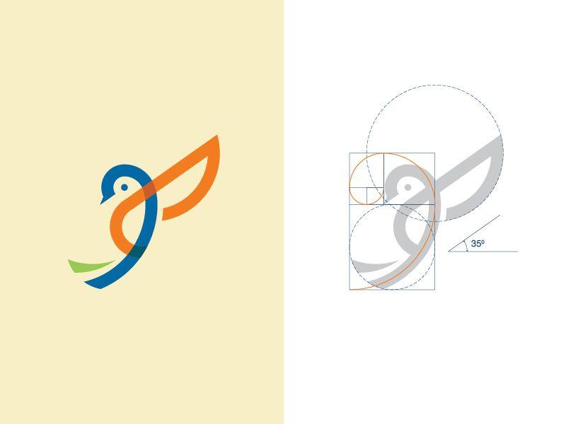 Golden Ratio Logo - Bird Logo Design
