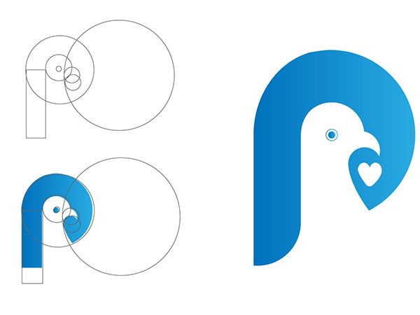 Golden Ratio Logo - Bird logo with golden ratio on Behance