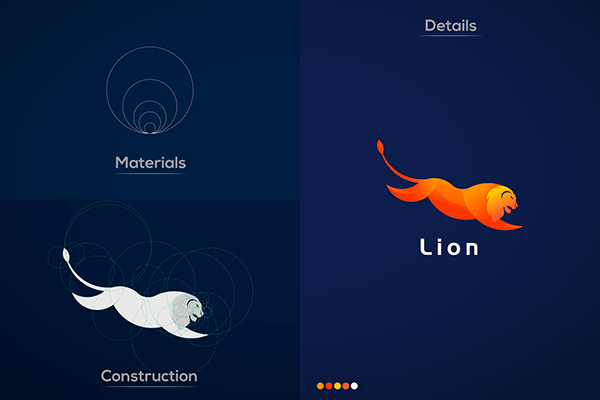 Golden Ratio Logo - Lion Logo With Golden Ratio | Animal Logos with 
