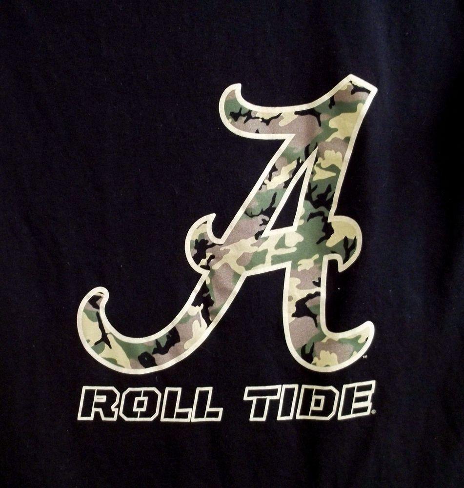 Camo Alabama Logo - University Of Alabama Camouflage A Roll Tide T-Shirt S Small | RTR ...