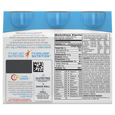 Boost Glucose Control Logo - Boost Glucose Control Very Vanilla Nutritional Drink, 8oz, 6ct : Target