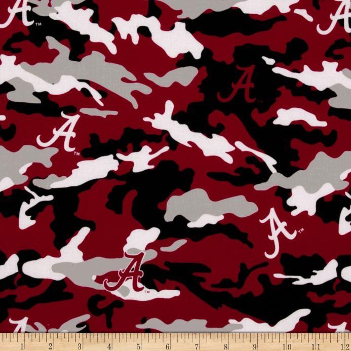 Camo Alabama Logo - Alabama Cotton Camouflage Designer Fabric
