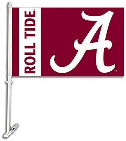 Camo Alabama Logo - Amazon.com : NCAA Alabama Crimson Tide Car Flag Script A Logo with ...