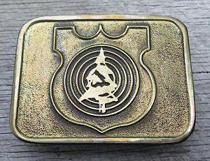 Bronze Company Logo - Company Logo Shield Tree Bronze Vintage Belt Buckle