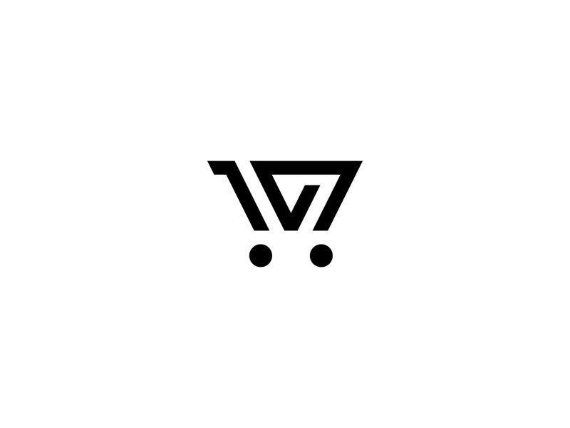 Cart Logo - V shopping cart. Logo. Cart logo, Logo design, Logos