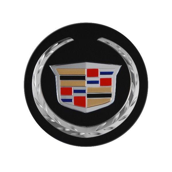 Black Cadillac Logo - CTS V Wagon Center Caps Black Background W/ Color Cadillac Logo