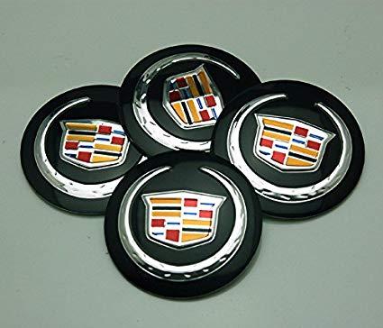 Black Cadillac Logo - BENZEE 4pcs D036 56.5mm Car Emblem Badge Sticker Wheel
