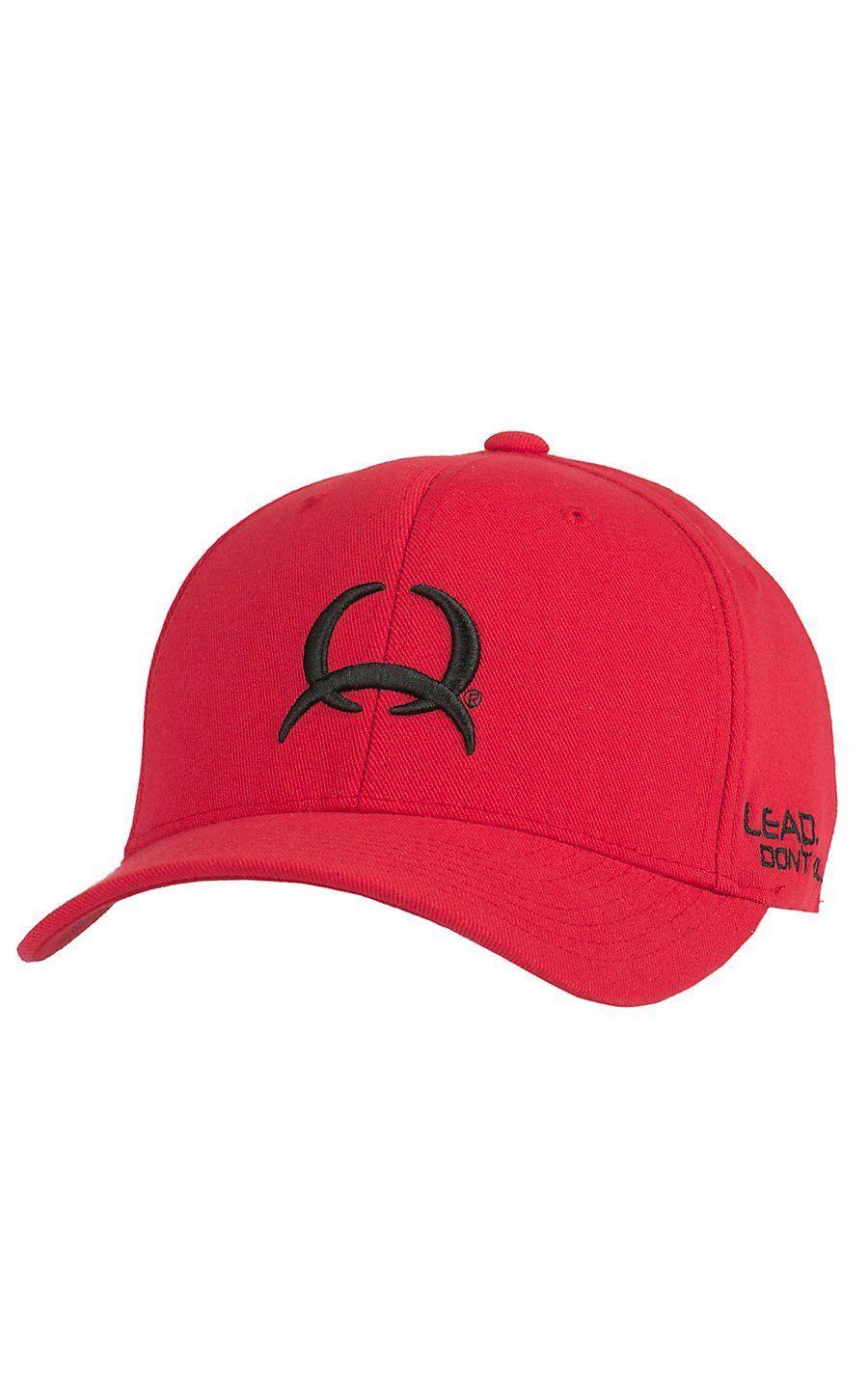 Red and Black Cowboy Logo - Cinch Red with Black Tech Logo Flex Fit Cap C0658005. Cavender's