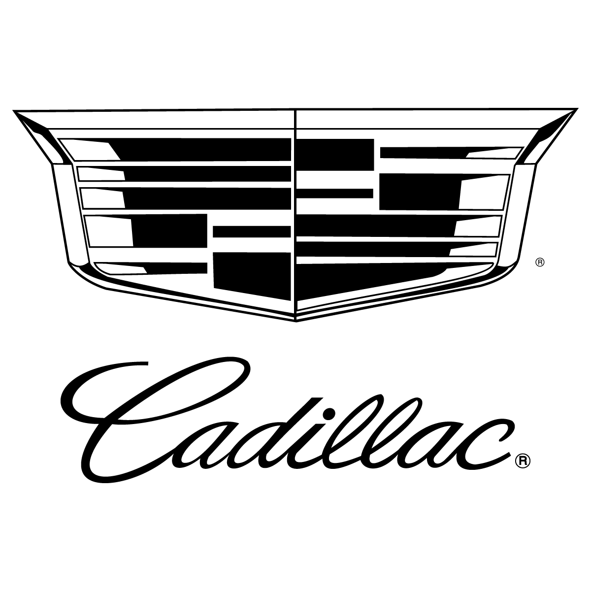 Black Cadillac Logo - Cadillac Logo Vector Black Outline Transparent | Free Vector ...