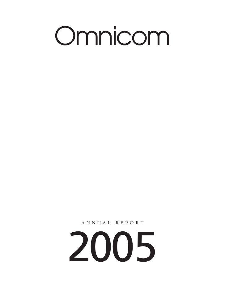 Omnicom Group Official Logo - omnicom group annual reports 2005