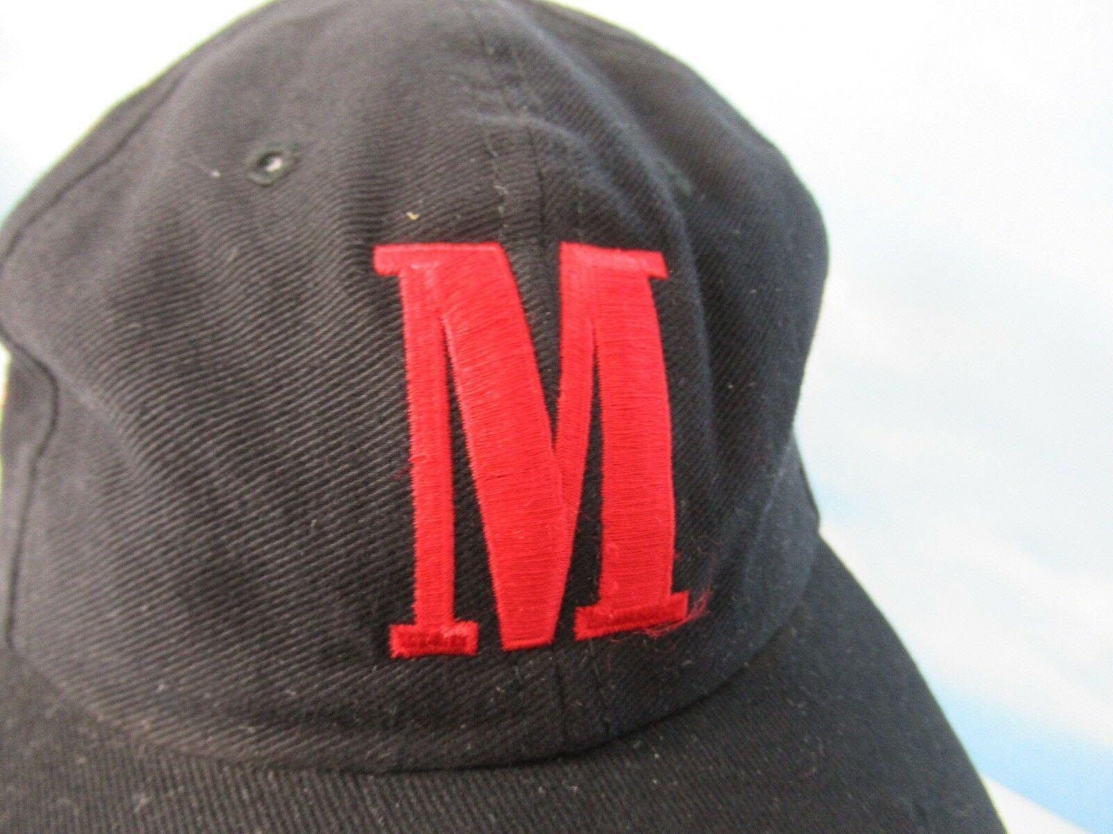 Red and Black Cowboy Logo - Vintage 90's Marlboro Strap Back Hat Red Black Cowboy Bronco Horse ...