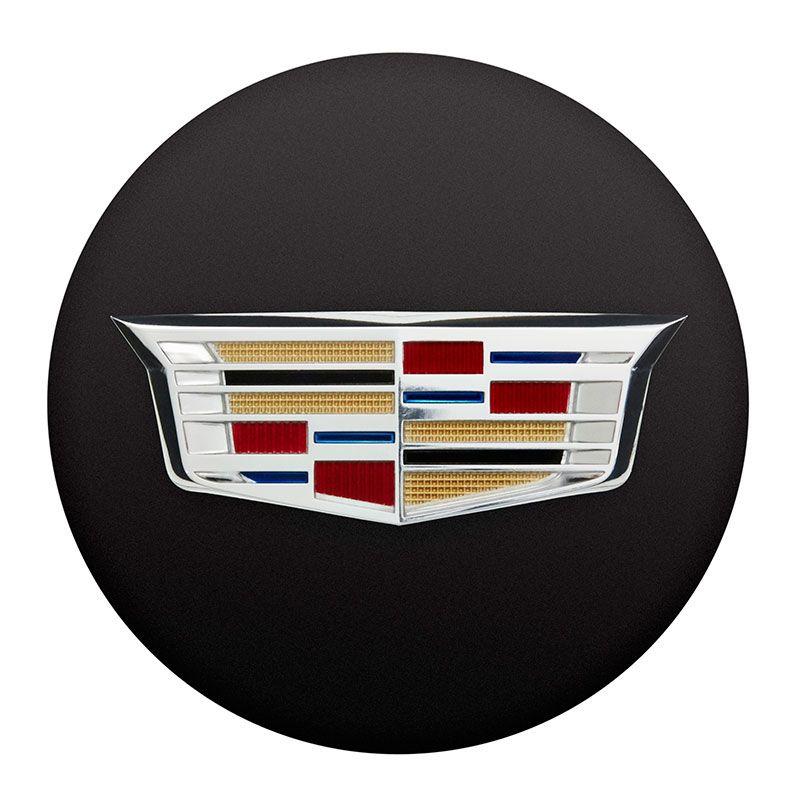 Black Cadillac Logo - 2018 ATS Coupe Center Cap, Black with Colored Cadillac Logo - Single ...