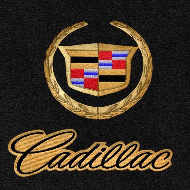 Black Cadillac Logo - Cadillac Vehicles Carpet Front Floor Mats Color