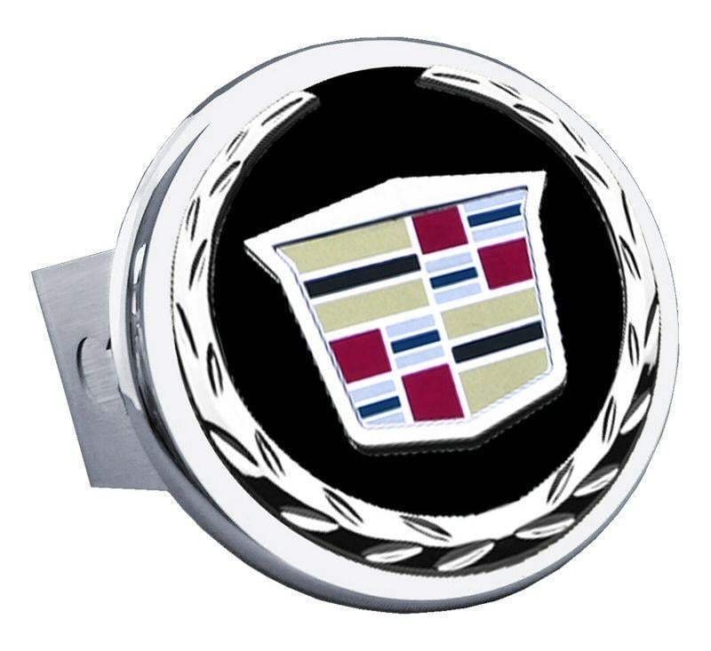 Black Cadillac Logo - Cadillac Logo Hitch Cover - Tow Plug - Black Fill - Cadillac Hitch ...